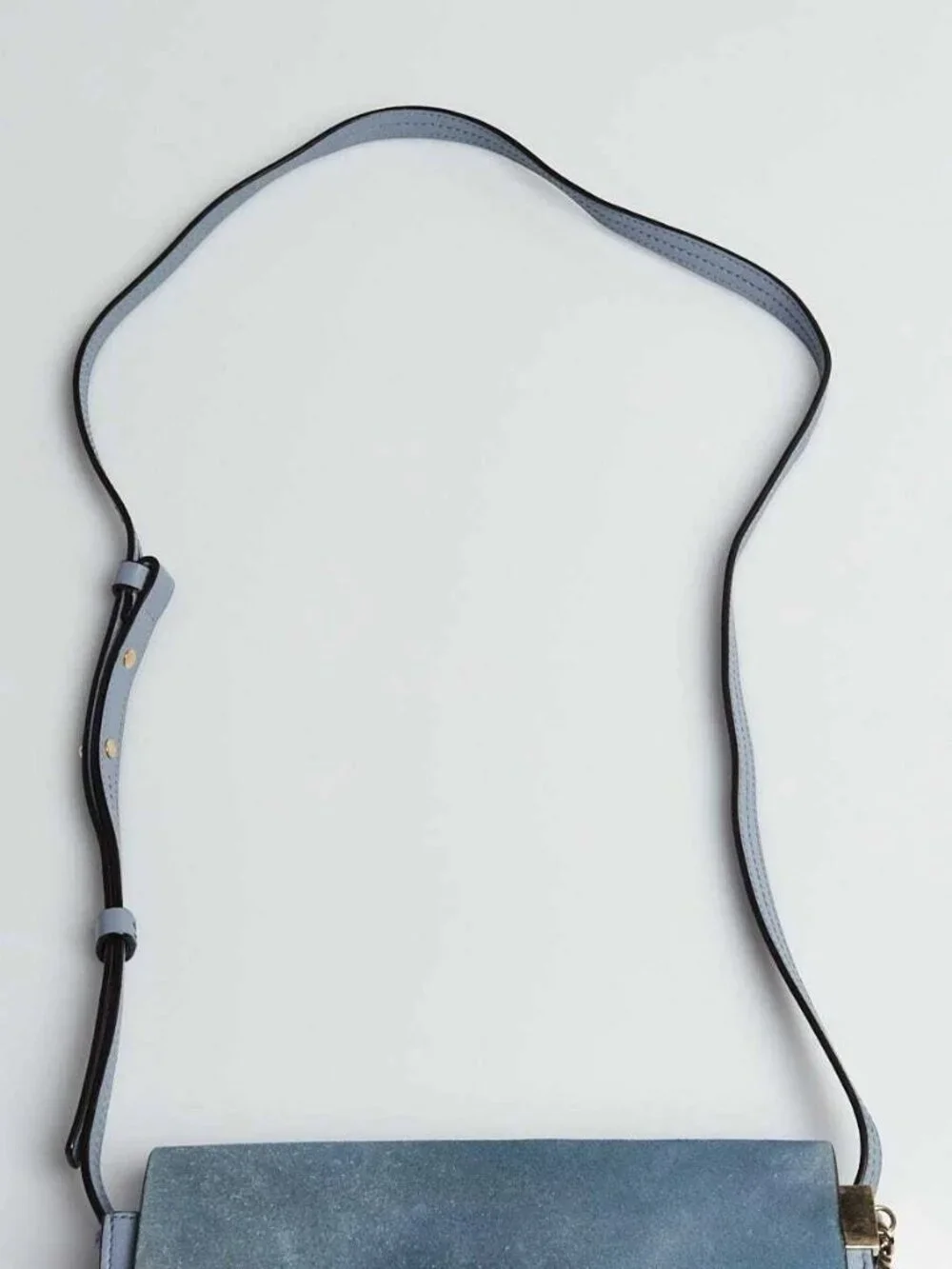 Chloe Blue Leather Small Faye Shoulder Bag